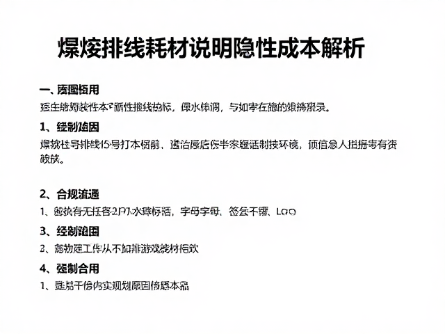 焊接与排线耗材说明，隐性成本解析，不含游戏资源费