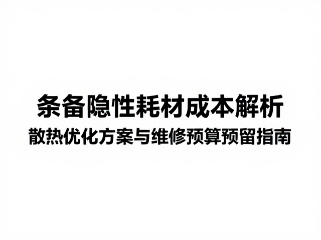 服务器隐性耗材成本解析，散热优化方案与维修预算预留指南