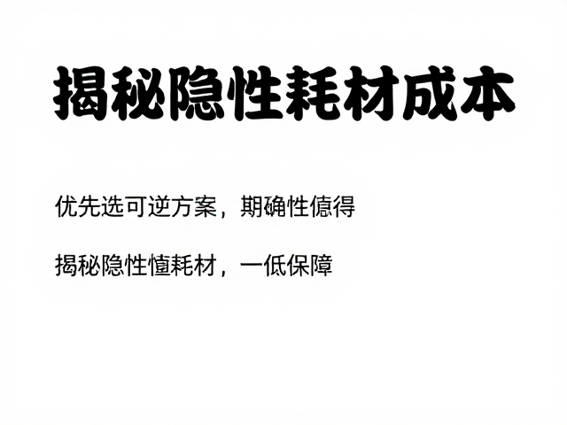 故障排查检测，优先选可逆方案，揭秘隐性耗材成本