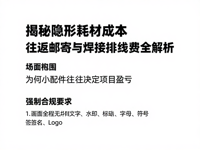 揭秘隐形耗材成本，往返邮寄与焊接排线费用全解析
