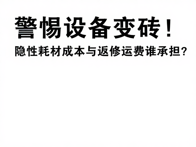 警惕设备变砖！隐性耗材成本与返修运费谁承担？