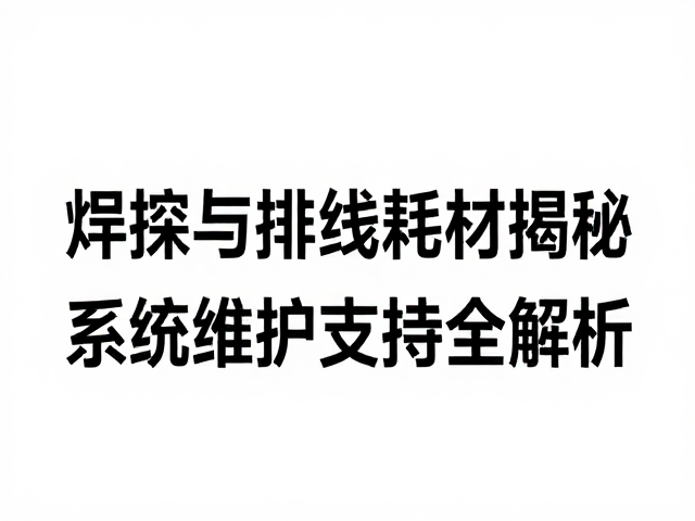 焊接与排线耗材揭秘，隐性成本与系统维护支持全解析