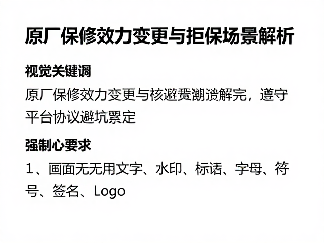 原厂保修效力变更与拒保场景解析，遵守平台协议避坑指南