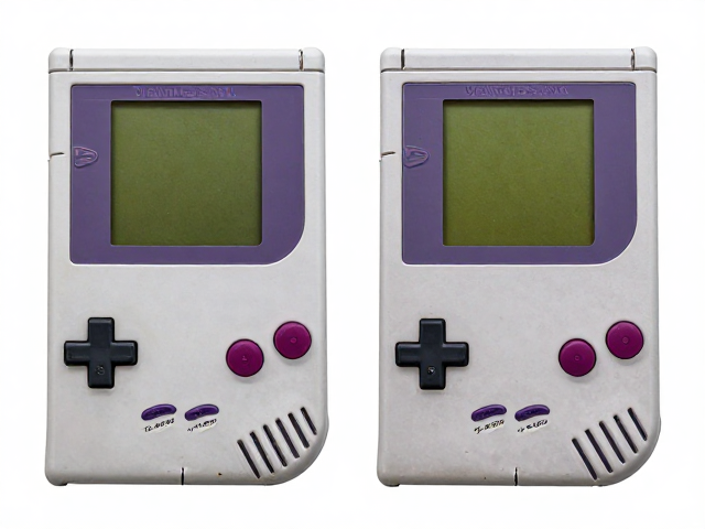 Game Boy赛博朋克风改装前后对比，复古与未来的视觉冲击