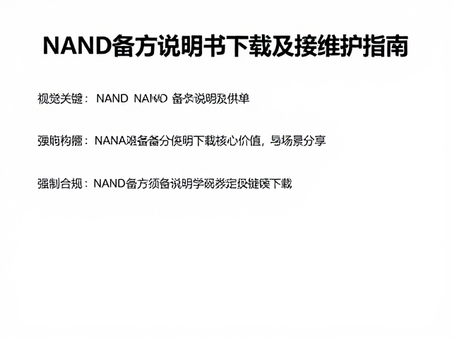 NAND备份说明书下载及链接维护指南