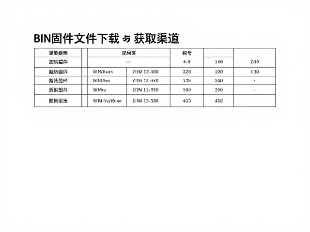 BIN固件文件下载指南，附散热组件规格与说明书