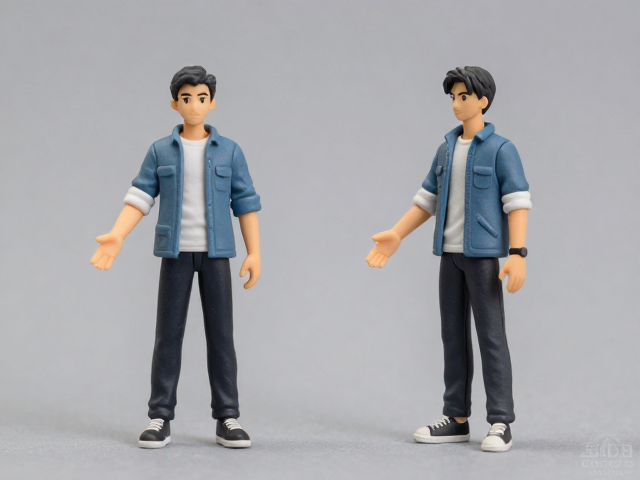 1/10比例角色手办日常站姿展示，如何搭配替换手型更自然？