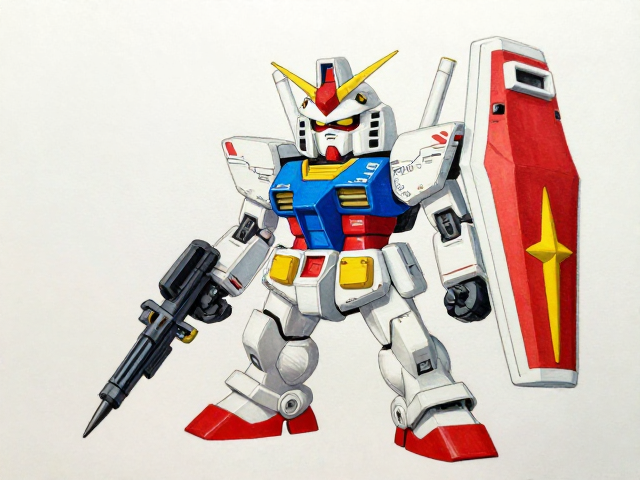 SD BB战士高达1/144比例马克笔上色教程与配色灵感