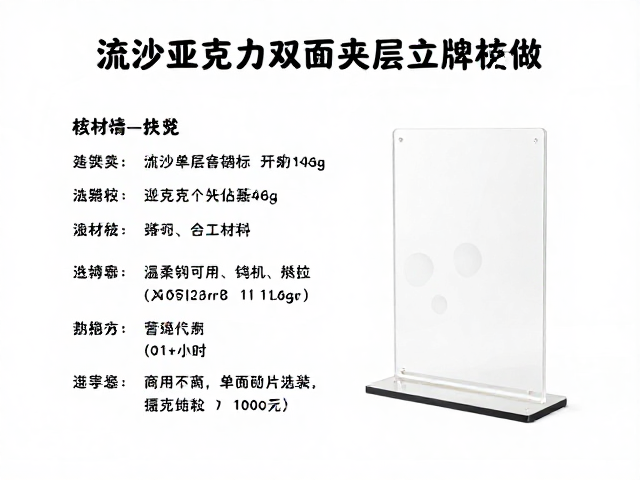 流沙亚克力双面夹层立牌怎么做?单人单层基础款DIY教程与避坑指南