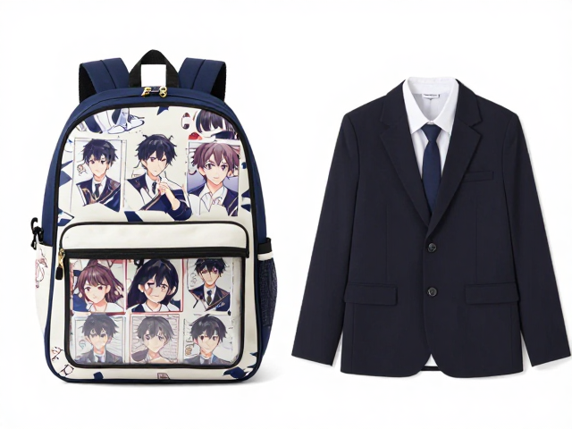 动漫印花学生书包,痛包与学院感配色,打造高颜值校园OOTD