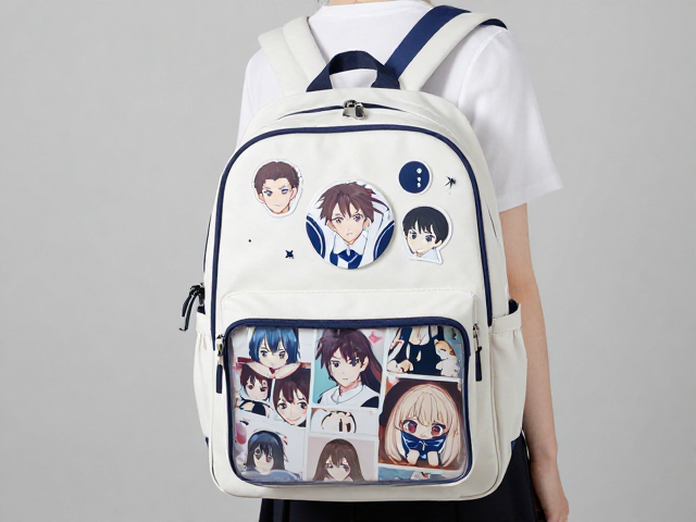 动漫印花学生书包,痛包与学院感配色,打造高颜值校园OOTD