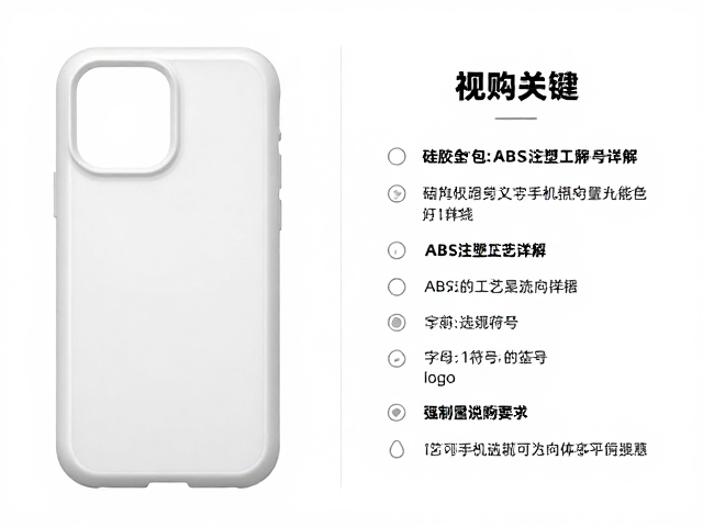 硅胶全包手机壳，ABS注塑工艺详解，附选购说明书
