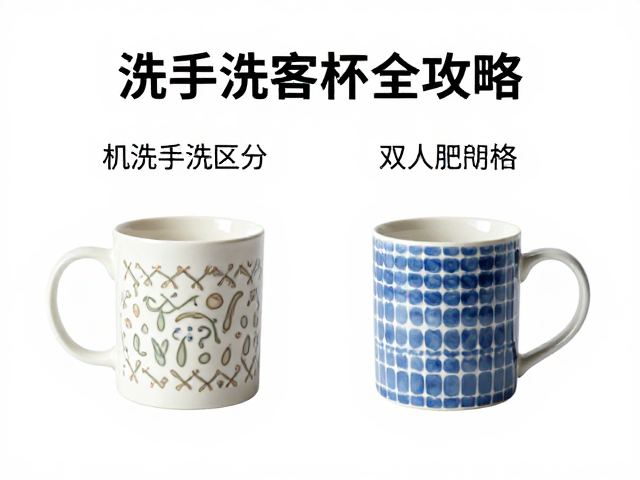 印花陶瓷马克杯怎么选？机洗手洗区分与双人规格全攻略