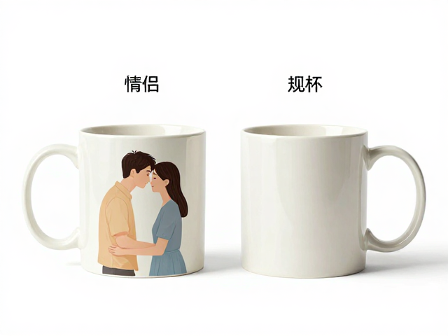 印花陶瓷马克杯双人CP主题，高颜值对杯推荐，情侣专属马克杯规格解析