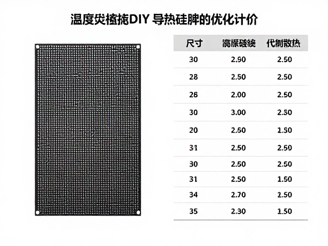 温控模块导热垫按尺寸厚度计价，搭配高性能DIY导热硅脂优化散热