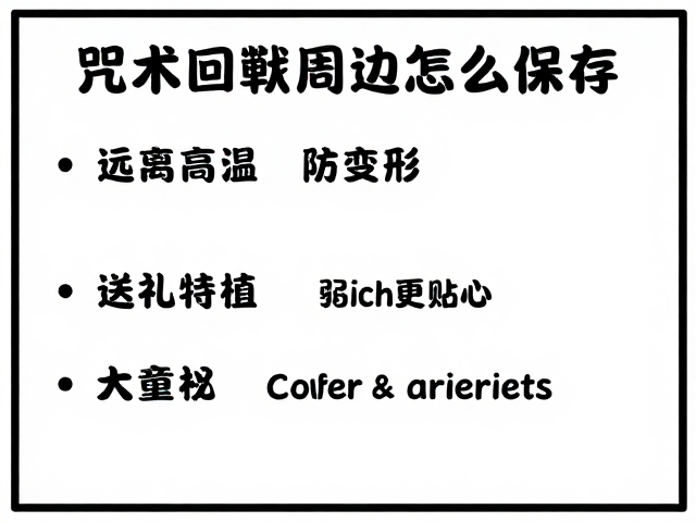 咒术回战周边怎么保存?避坑指南,远离高温防变形,送礼更贴心