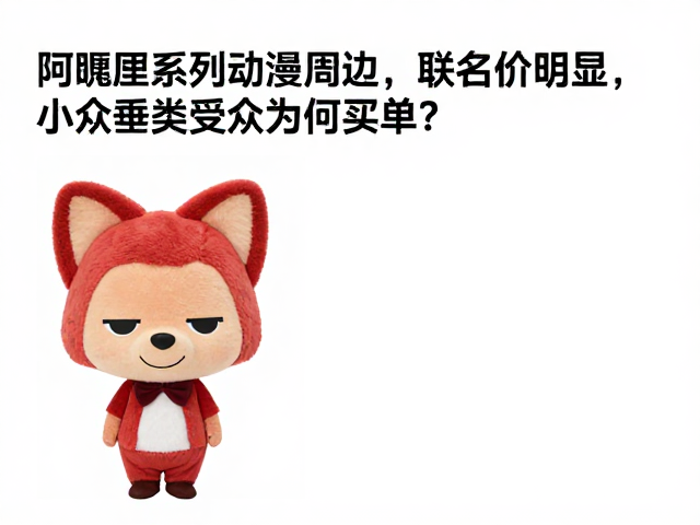 阿狸系列动漫周边,联名溢价明显,小众垂类受众为何买单?