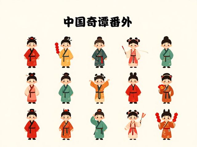 中国奇谭番外周边,节日主题插画,配角精简版