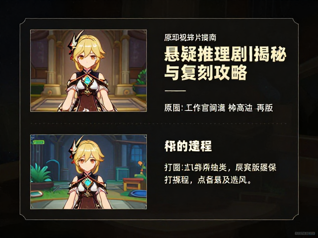 原神动画短片周边再版,悬疑推理剧情揭秘与复刻攻略