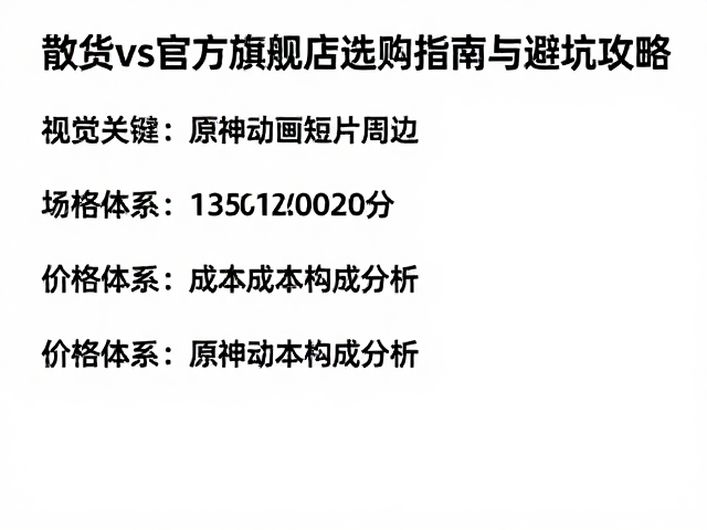 原神动画短片周边,散货vs官方旗舰店选购指南与避坑攻略