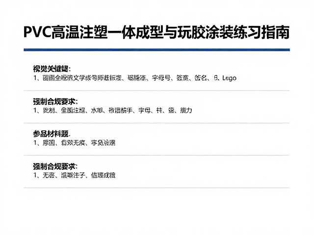 PVC高温注塑一体成型与环氧胶玩家涂装练习指南