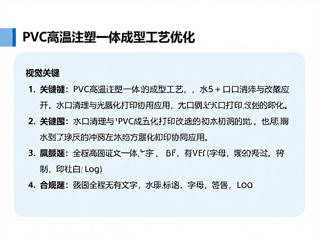 PVC高温注塑一体成型工艺优化,水口清理与光固化打印协同应用