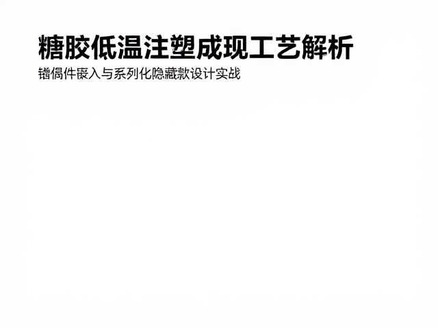 搪胶低温注塑成型工艺解析,金属件嵌入与系列化隐藏款设计实战