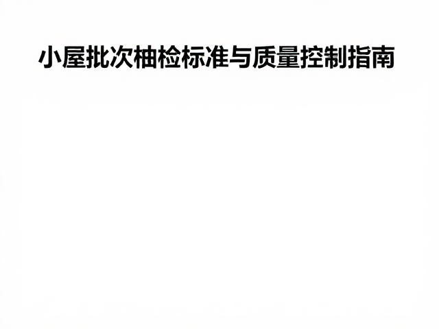 搪胶低温注塑工艺，场景小屋批次抽检标准与质量控制指南