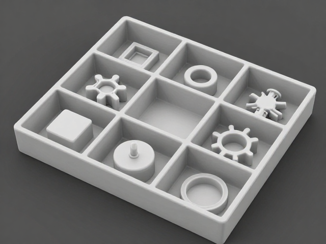 Blender拆件建模与搪胶低温注塑,分格收纳配件工艺详解