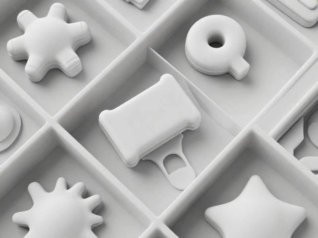 Blender拆件建模与搪胶低温注塑,分格收纳配件工艺详解
