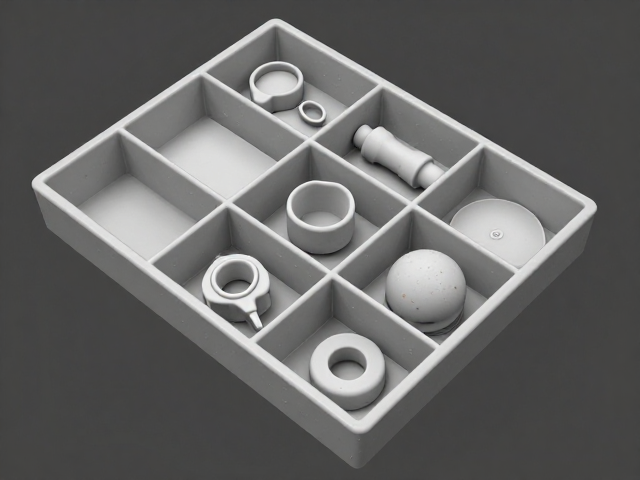 Blender拆件建模与搪胶低温注塑,分格收纳配件工艺详解