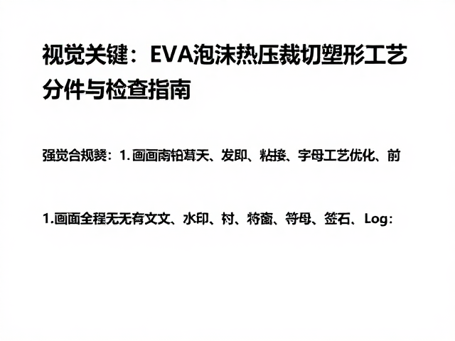 EVA泡沫热压裁切塑形工艺,分件与粘接点定期检查指南