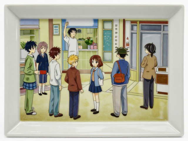 陶瓷高温釉面印花工艺,让番剧场景插画成为粉丝收藏珍品