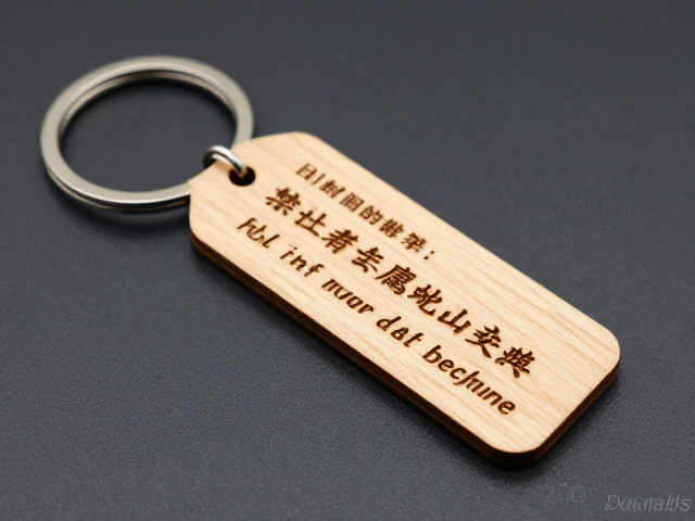 原木激光精雕木质钥匙扣定制，专属台词文字刻印打造个性礼品