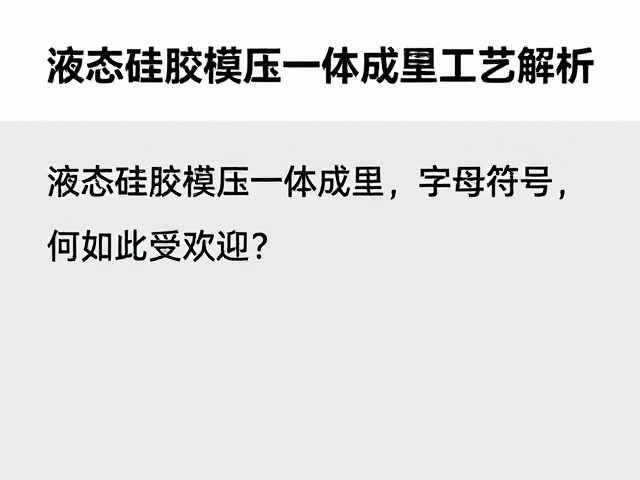 液态硅胶模压一体成型工艺解析,漫展售卖爆款为何如此受欢迎?