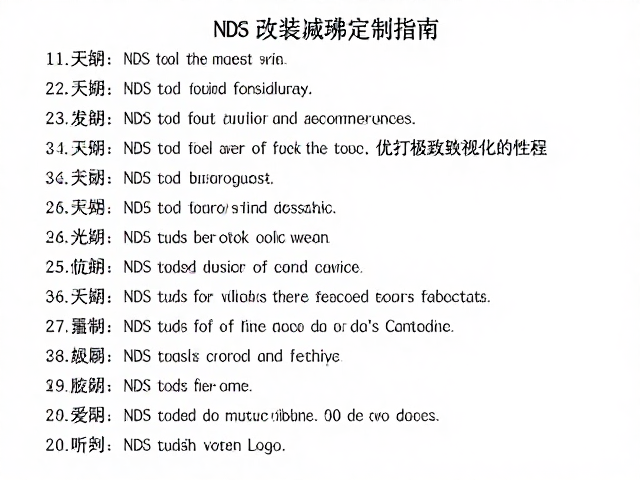 NDS改装喷涂定制指南，逐行扫描优化，打造极致视觉与性能