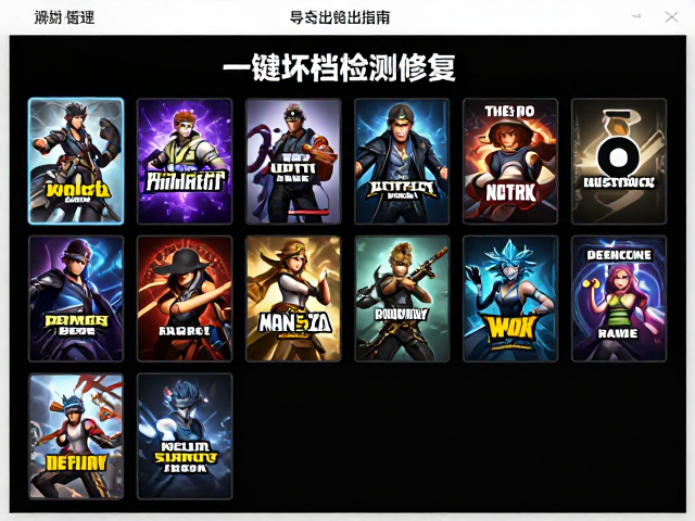 游戏封面管理与存档导出指南，一键坏档检测修复
