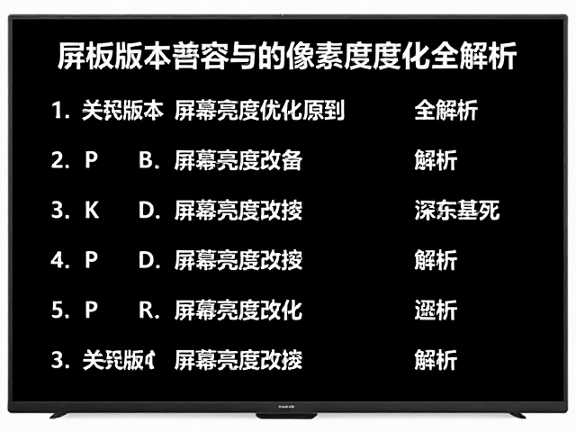 屏幕亮度改装指南，主板版本兼容与像素密度优化全解析