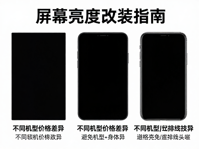 屏幕亮度改装指南，不同机型价格差异与避免挤压排线技巧