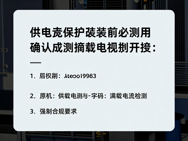 供电保护改装前必做，确认原机供电规格与满载电流检测