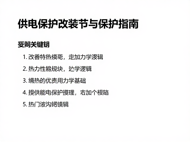 供电保护改装，改善散热能耗与绝缘防护指南