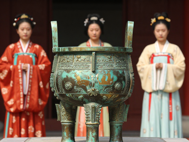 明清黄铜法器，汉服礼仪中的古典信仰与庄严之美