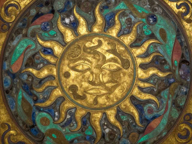 汉唐太阳纹金属彩绘,古今材质碰撞的东方美学
