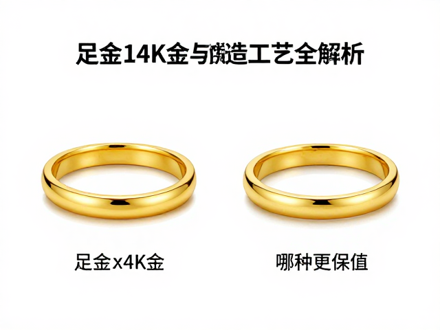 足金、14K金与铸造工艺全解析,哪种更保值?