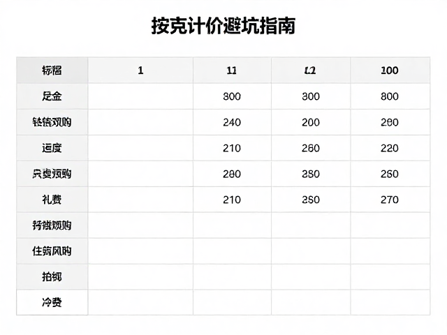 足金极简现代风,按克计价避坑指南,省钱又高级