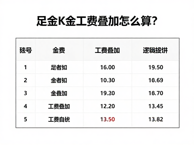 足金K金工费叠加怎么算？避坑指南与省钱技巧全解析
