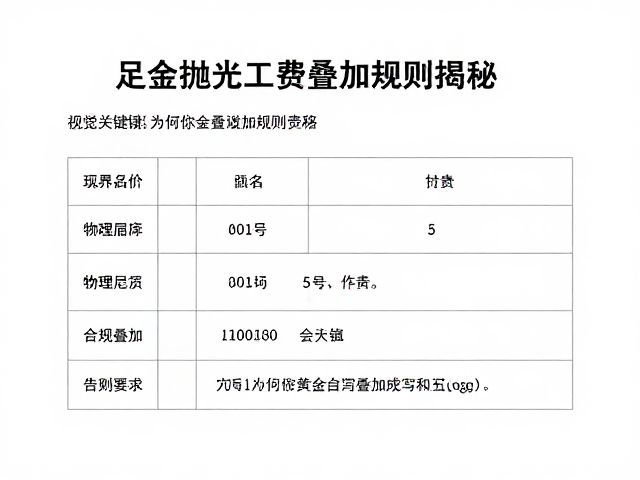 足金抛光工费叠加规则揭秘,为何你的黄金首饰越磨越贵?