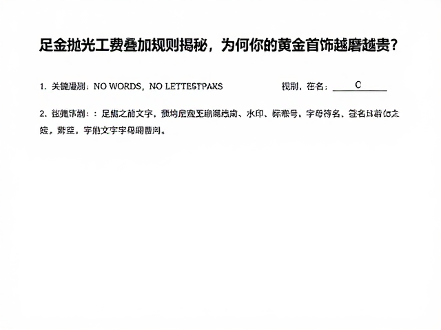 足金抛光工费叠加规则揭秘，为何你的黄金首饰越磨越贵？