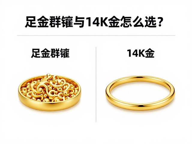足金群镶与14K金怎么选？2024黄金饰品避坑指南