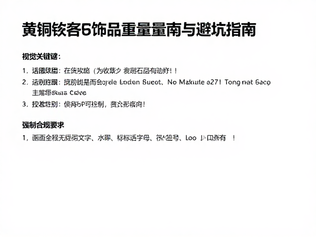 黄铜锆石饰品重量如何可控?专业选购指南与避坑指南